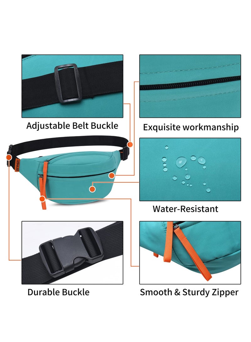 Excefore حقيبة حزام كروس بودي للجنسين، حقيبة خصر قابلة للتعديل عالية السعة مقاومة للماء، يسهل حمل أي هاتف للسفر والتمرين والرياضات الخارجية - Image 3
