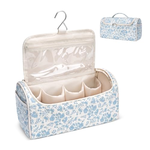 idoltimes Quilted Hair Tools Travel Bag, Cute Portable Organizer Case with Hanging Hook, Compatible with Dyson Airwrap Styler,Hair Curler Accessories - Image 1