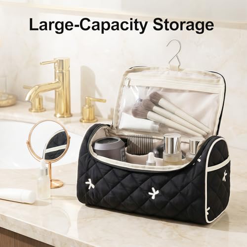idoltimes Quilted Hair Tools Travel Bag, Cute Portable Organizer Case with Hanging Hook, Compatible with Dyson Airwrap Styler,Hair Curler Accessories - Image 5