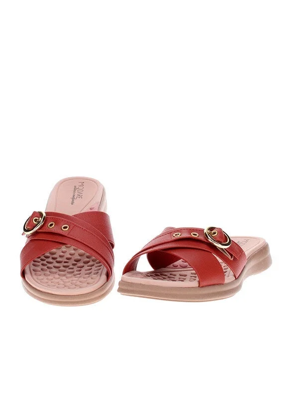 Modare Orange Flat Sandals for Women – Stylish Ladies Flat Sandals & Comfortable Flat Slippers for Women | Best Price UAE