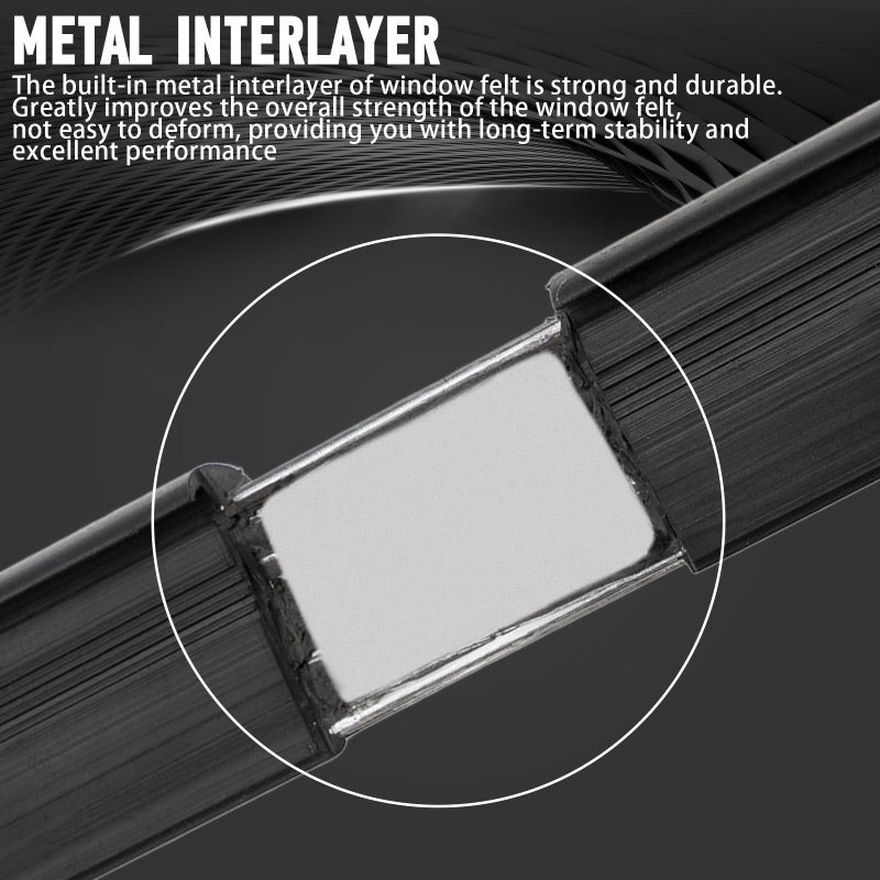 WEILEITE طقم ختم شريط الطقس من WEILEITE لزجاج باب المدخل الأمامي من المطاط والشعيرات يناسب GMC C1500 C2500 C3500 K1500 K2500 K3500 جيمي شيفي C10 C20 C30 K10 K20 K30 بلازر سوبربان V1500 R1500 شاحنة - Image 5