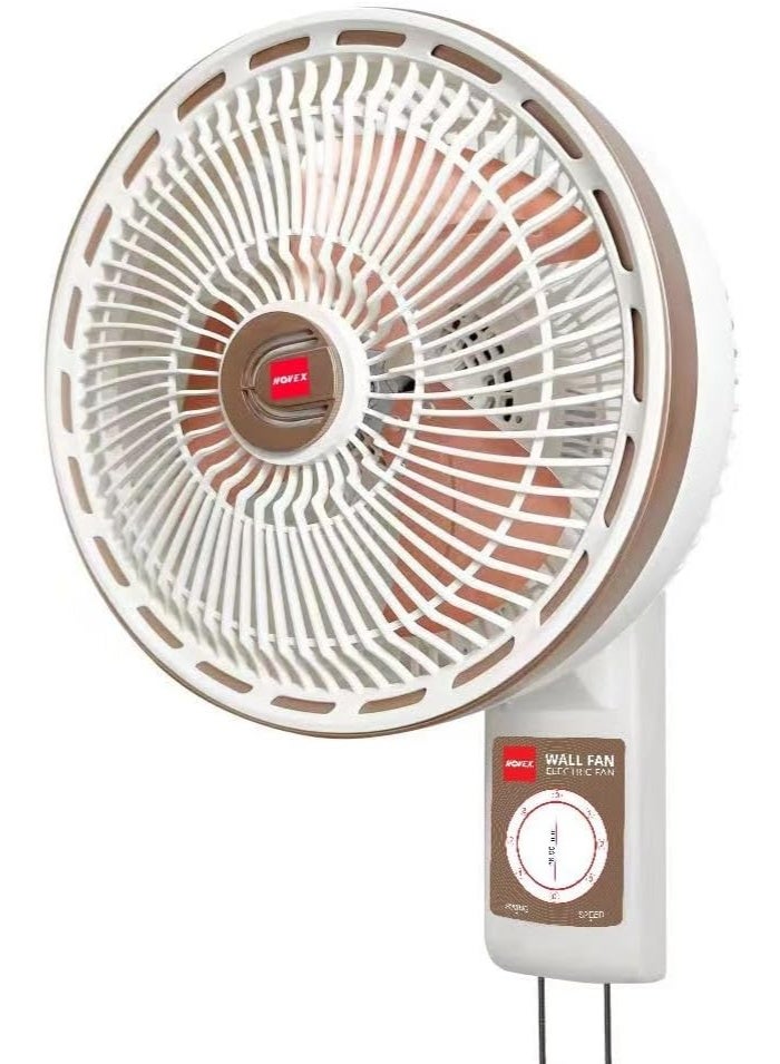 نوفيكس مروحة متأرجحة NOVEX مقاس 12 بوصة للتثبيت على الحائط – NV-WF12W/G | أبيض وذهبي - Image 1