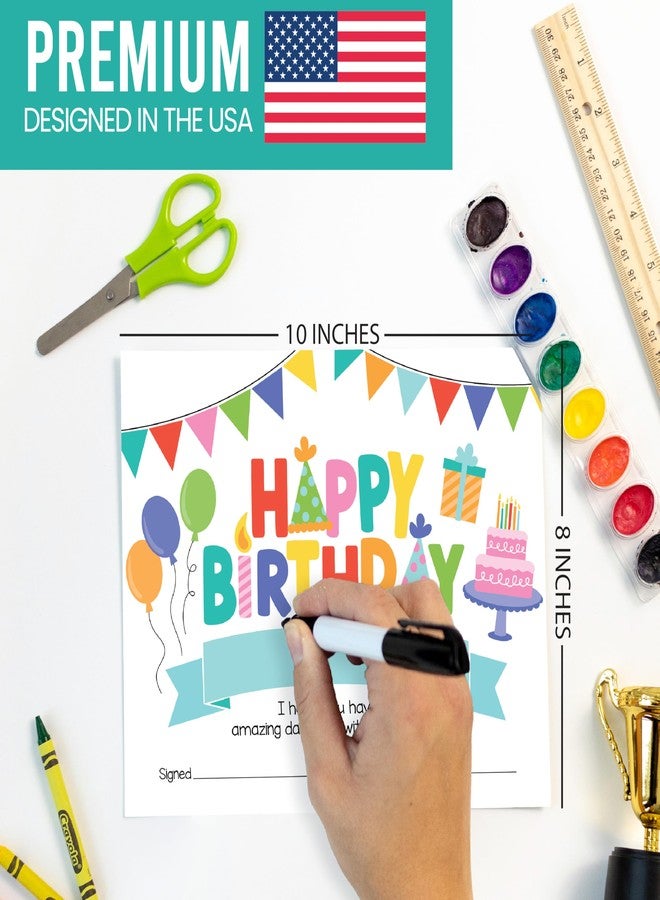 Hadley Designs Happy Birthday Certificates for Students - 25 Student Birthday Certificates for Kids Classroom Must Haves, Teacher Supplies for Classroom Elementary, Colorful Teacher Essentials - Image 3