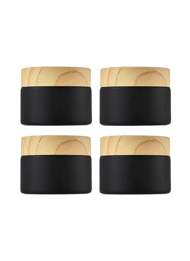 SYOSI - Pack Of 4  Frosted Glass Cream Jar 30 Gram Empty Makeup Cosmetics Container Pot With Seal Inner Liner For Face Lotion Eye Shadow - Image 1