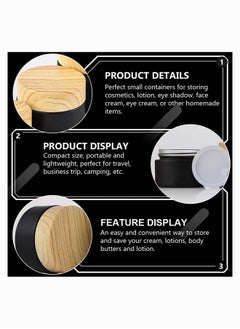SYOSI Pack Of 4  Frosted Glass Cream Jar 30 Gram Empty Makeup Cosmetics Container Pot With Seal Inner Liner For Face Lotion Eye Shadow  - Image 3