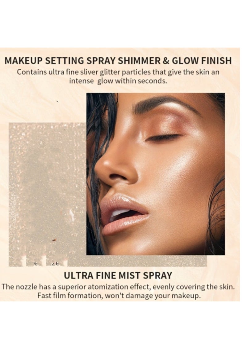 Ushas Glow Shimmer Spray - Shimmer Body Oil Liquid Easy to Push Away Natural Moisture Glitter Face Brightening Glow Pearl Highlighter Illuminator Shine Contouring Makeup for Face and Body #4 - Image 2