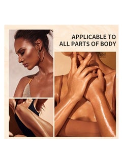 Ushas Glow Shimmer Spray - Shimmer Body Oil Liquid Easy to Push Away Natural Moisture Glitter Face Brightening Glow Pearl Highlighter Illuminator Shine Contouring Makeup for Face and Body #4  - Image 4