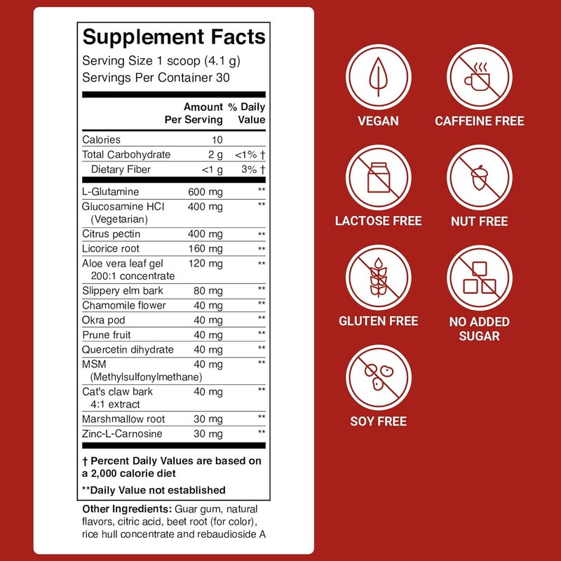 ACTIVATEDYOU GI Prime Digestive Health Drink to Support a Healthy GI Lining Improve Digestive Comfort and Energy  Berry Calm Flavor 30 Servings - Image 2