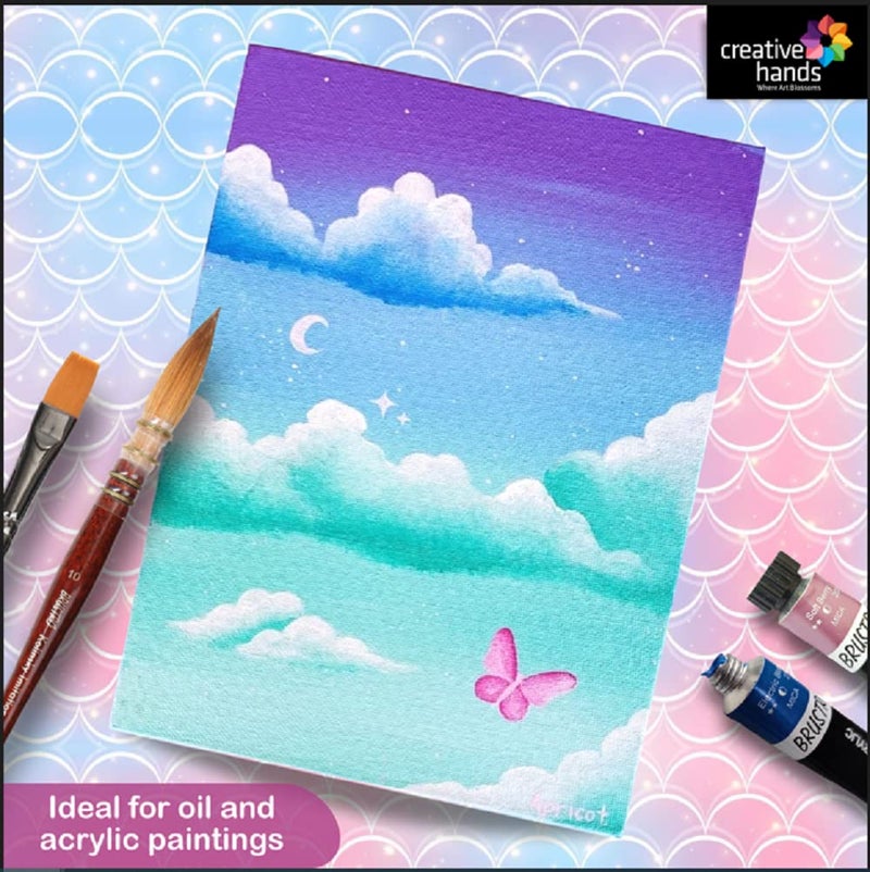 Brustro Artists (10 x 14 Inch) 100% Cotton Canvas Board, Medium Grain, 4 mm Thickness, Pack of 1, Suitable for Oil and Acrylic Paintings - Image 5