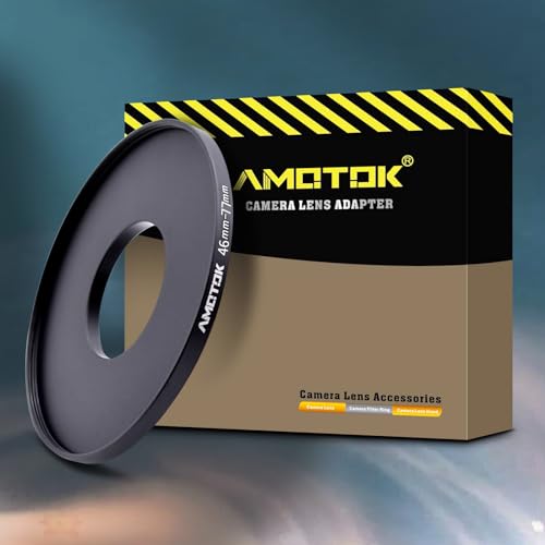 AMOTOK 46mm Lens to 77mm Camera Lens Adapter,46mm to 77mm Filter Step-Up Adapter Ring,Compatible All 77mm Filter Accessory - Image 1