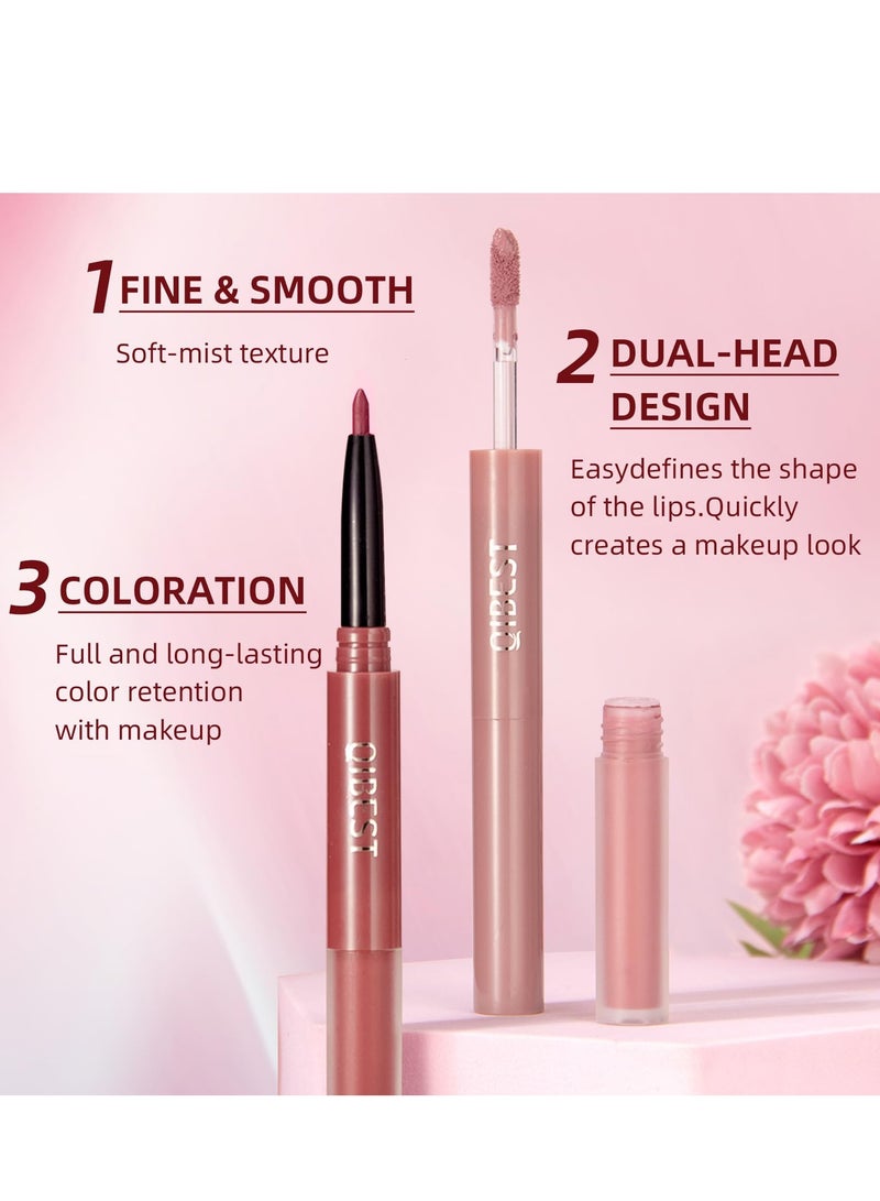Excefore Matte Liquid Lipstick and Lip Liner Pens Set, 3 Pcs Waterproof and Long Lasting, Velvety Nude Smooth, 24 Horas Originales Makeup, Gloss Make up Gift Set - Image 4