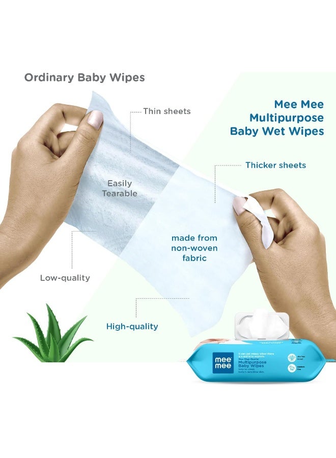 Mee Mee Multipurpose Gentle Baby Wipes  72 Pieces (Pack of 2 - Image 2