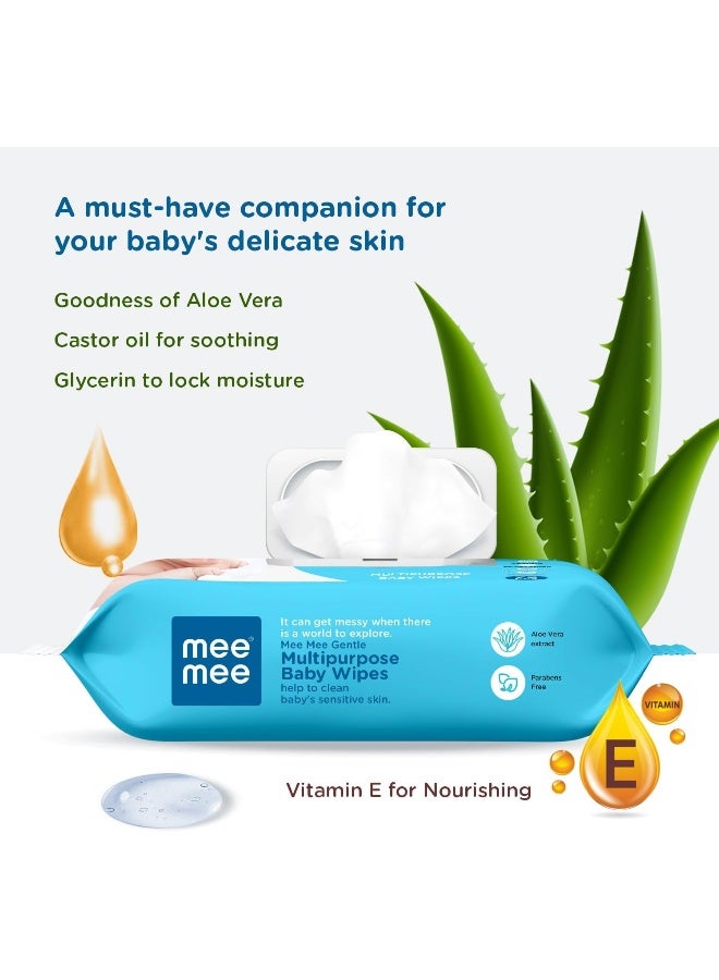 Mee Mee Multipurpose Gentle Baby Wipes  72 Pieces (Pack of 2 - Image 4