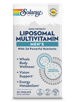 Solaray Men'S Liposomal Multivitamin Complete Daily Formula With Enhanced Absorption 60 Vcaps  - Image 1