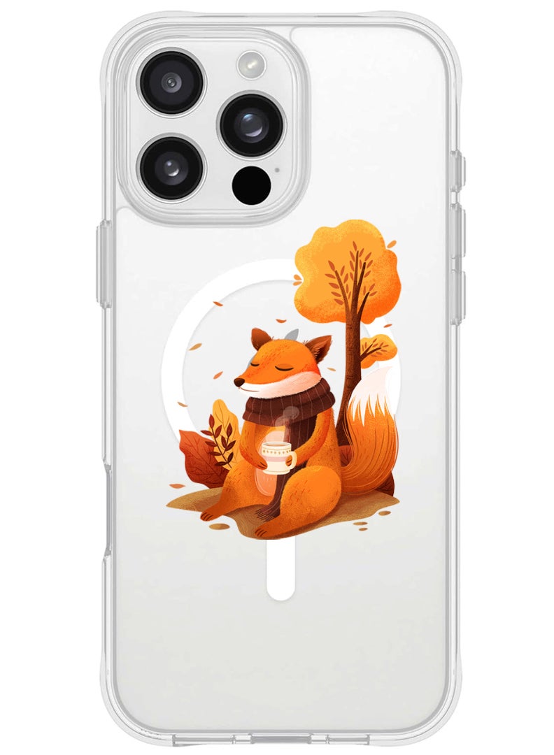 Theodor iPhone 16 Pro Magsafe Magnetic Case for iPhone Compatible with Wireless Charging, Shockproof Phone Bumper Cover - Fox - Image 1