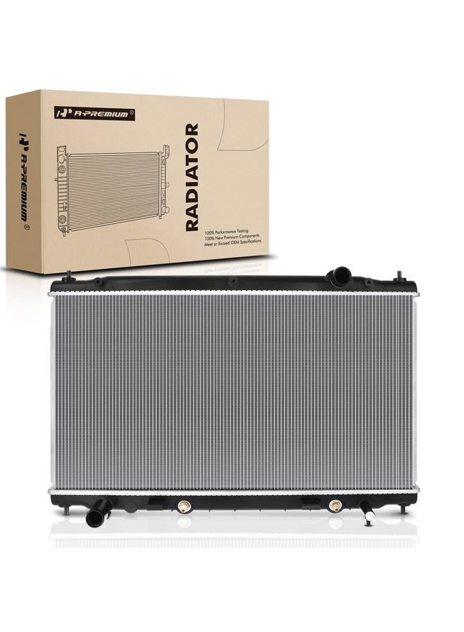 A-Premium Engine Coolant Radiator Assembly with Transmission Oil Cooler Compatible with Infiniti Q50 2014 2015 2016 2017 2018 3.5L 3.7L Automatic Trans. Replace# 214104GA5A, 214604GB5A - Image 1