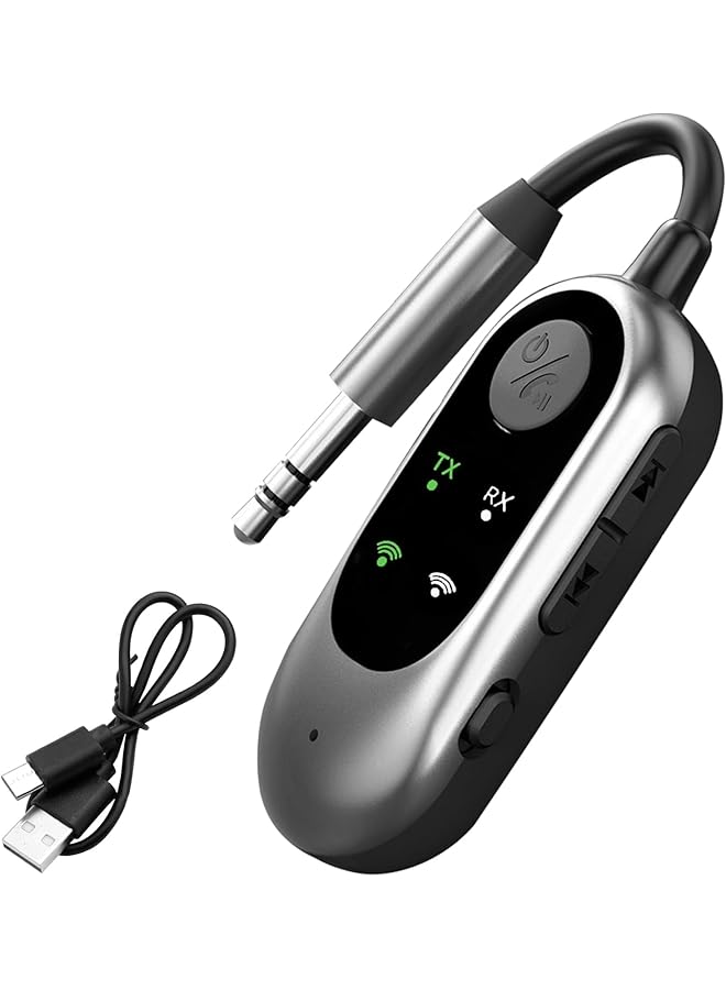 KASTWAVE In 1 Bluetooth Transmitter 5.3 Bluetooth Receiver, For Hifi, Amplifiers, Aux Bluetooth Receiver, With 3.5Mm Aux Audio Jack, For Home Stereo, Airplane, Ipad/Tablets - Image 1