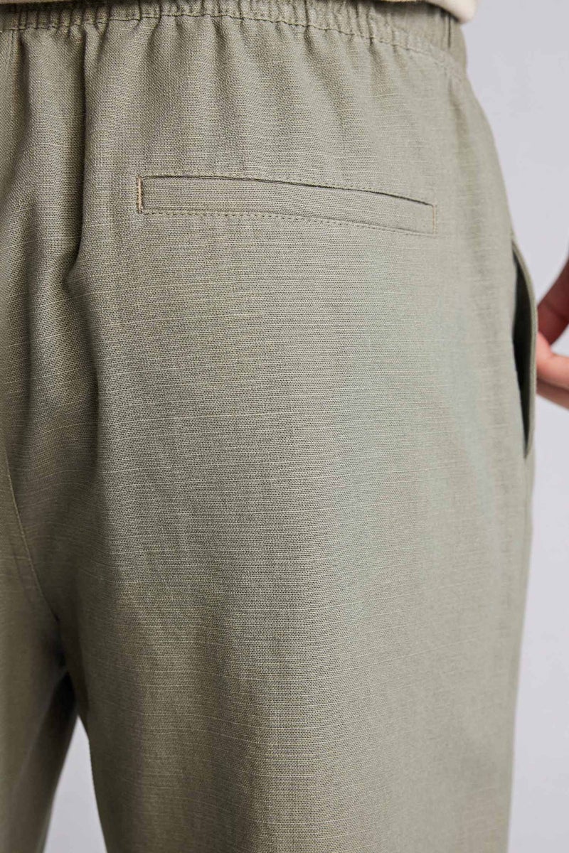 DeFacto Green Man Slim Fit Cotton Trousers Casual - Image 4