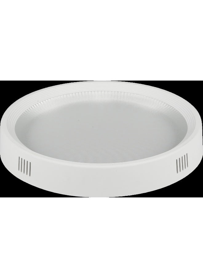 Hummer A visible stain on a white round pannel. The color of the lighting is solar, 40 watts 