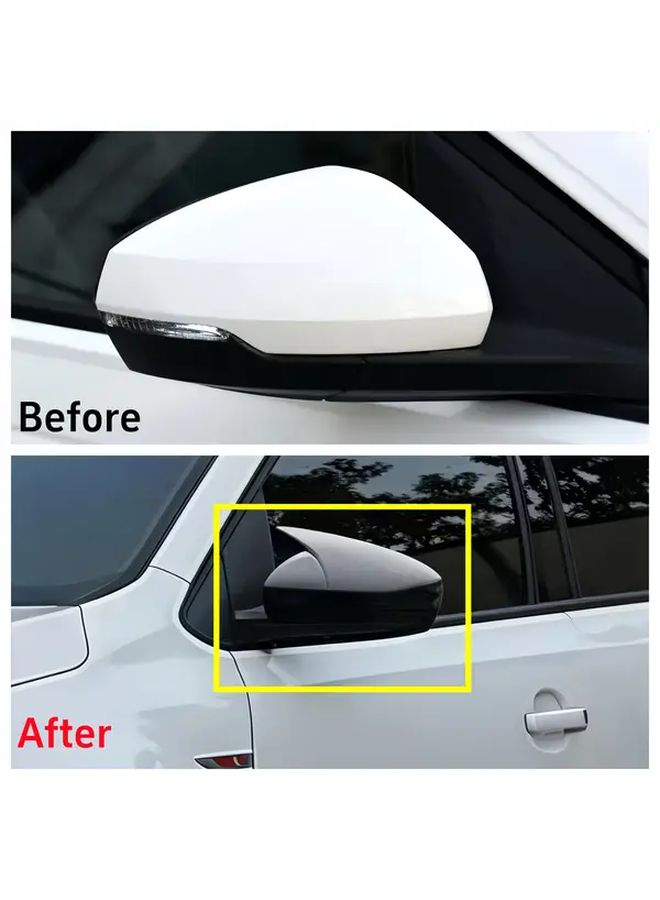 Rearview Mirror Cover Sticker Carbon Look For VW Polo 2018 2019 2020 2021 2022 2023 - Image 2