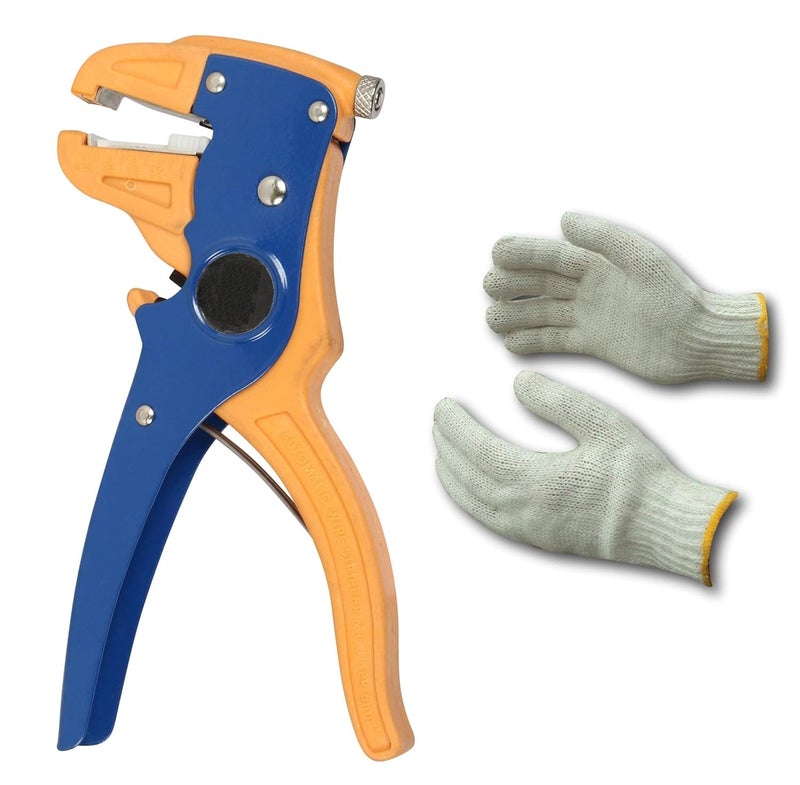 Inditrust Automatic 02560 mm Wire Strippers Stripping Diameter can be Adjusted Automatically for Different Wire Cross Sections 2 with Safety Hand Gloves - Image 1