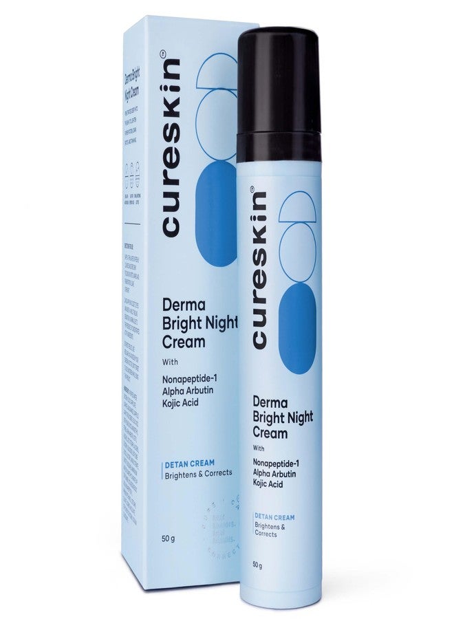 Cureskin Kojic Acid Face Cream for Pigmentation, Tan Removal & Dark Spot Correction | Brightening Night Cream with Alpha Arbutin, Niacinamide & Nonapeptide, 50 g (Pack of 1) - Image 1