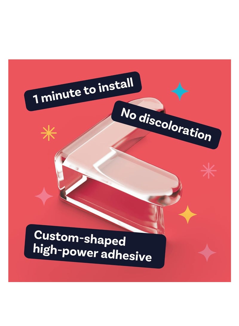 Clear 20-Pack Corner Protector Guards – Transparent Furniture Edge Bumpers for Baby Safety, Soft Cushions to Cover Sharp Edges, Protects Children from Injuries, Ideal for Tables, Desks, and Home Furniture - Image 4