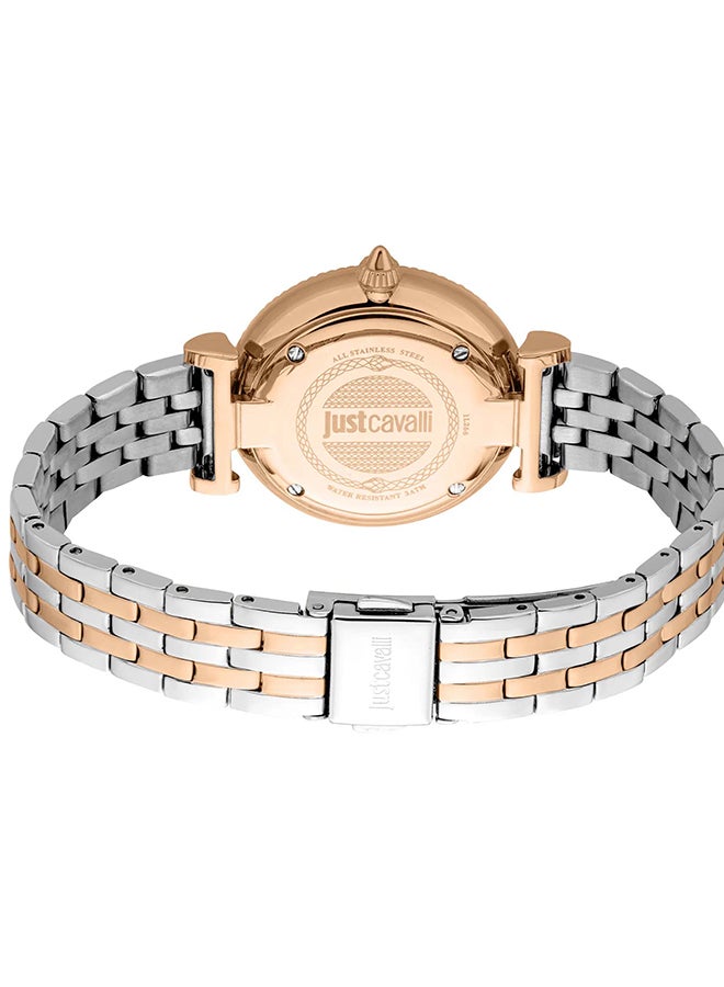 Just Cavalli مجموعة جاست كافالي للسيدات JC1L266M0065 - ساعة كوارتز أنثوية من الفولاذ المقاوم للصدأ بثلاثة عقارب - Image 3