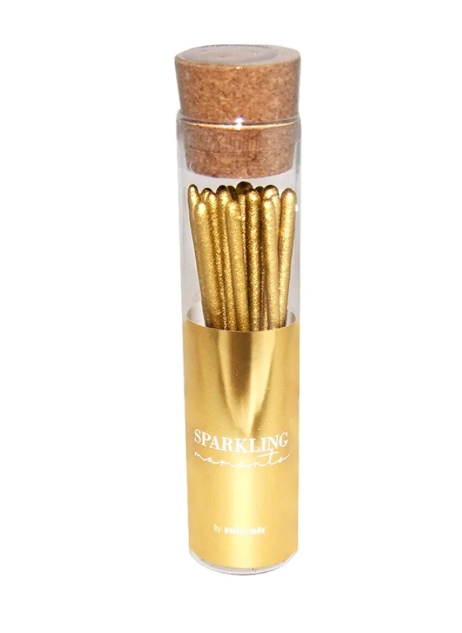 Wondercandle Gold Mini Sparkler Candle Set - Pack of 20