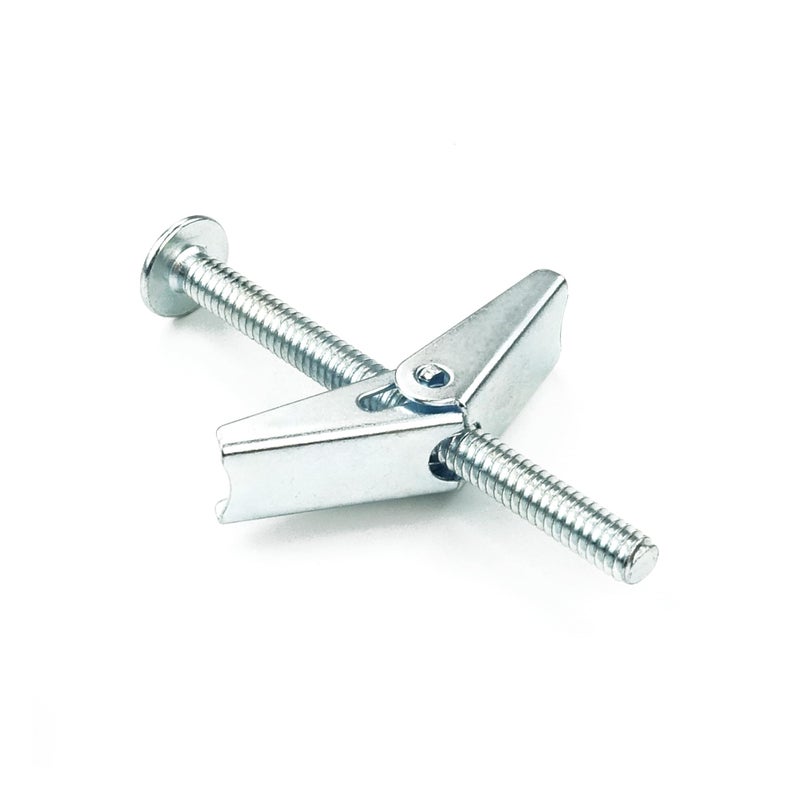 HASWARE Toggle Bolt Zinc Plated Steel and Wing Nut for Hanging Heavy Items on Drywall 1/4x3” (8 Pack) - Image 1