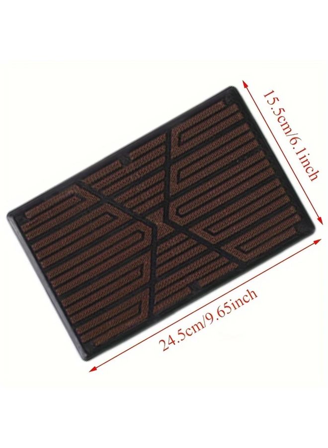 Black PVC Anti Slip Car Floor Mats All Weather Textured Grip 9 65x6 1 Inch - Image 4