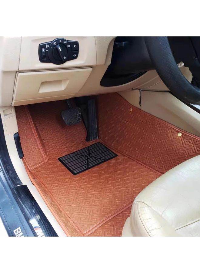 Black PVC Anti Slip Car Floor Mats All Weather Textured Grip 9 65x6 1 Inch - Image 3