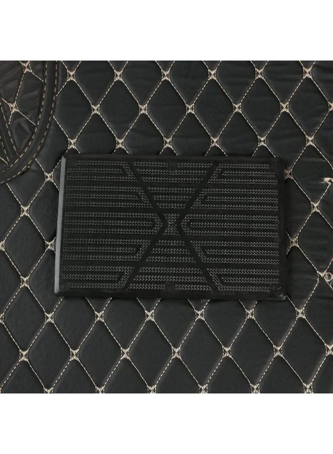 Black PVC Anti Slip Car Floor Mats All Weather Textured Grip 9 65x6 1 Inch - Image 2