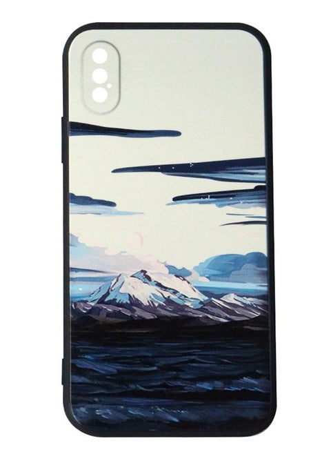 iPhone X/XS Cover White Mountain Print