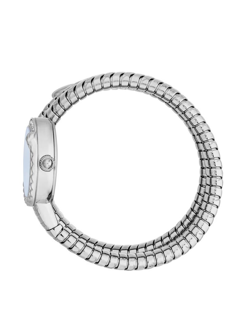 Just Cavalli ساعة نسائية ساحرة كوارتز تناظرية من الفولاذ المقاوم للصدأ باللون الفضي JC1L302M0015 - Image 3