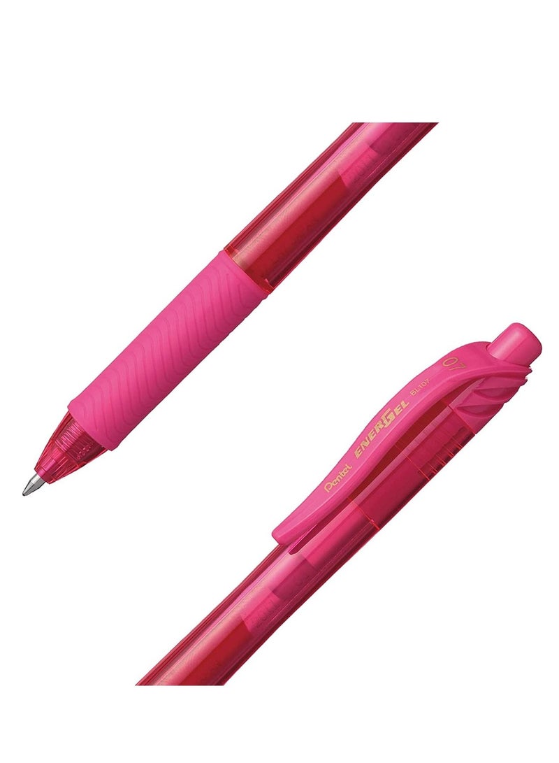 Pentel 4-Piece Energel Gel Ink Pen 0.7mm Tip Pink Ink - Image 2