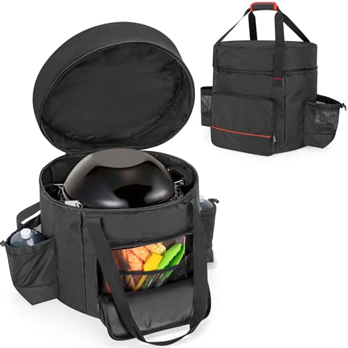 samdew Stove Carry Bag Compatible with Coleman 4-in-1 Portable Propane Camping Stove, Outdoor Grill Storage Case with Pockets for Grill Tools, for Camping, Tailgating, Grilling, Bag Only - Image 1