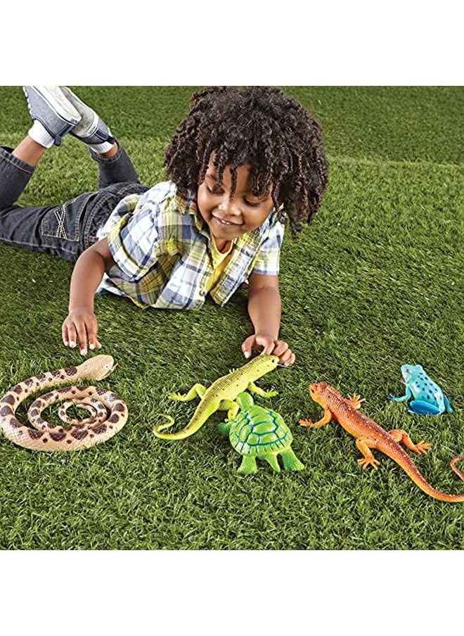 Learning Resources Jumbo Reptiles & Amphibians Tortoise Gecko Snake Iguana And Tree Frog 5 Animals Ages 3+  - Image 5
