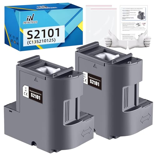 IN INTACTECH C13S210125 (S210125) Maintenance Box 2-Pack for Surecolor SC-F170 SC-F100 SC-F130 SC-F160 Printer Waste Ink Tank - Image 1