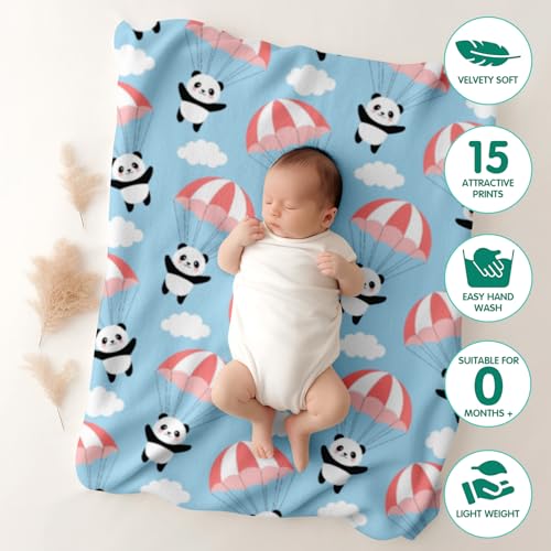 1ST STEP New Born Baby Blanket All Season Printed Single Super Soft Wrapper Sheet for AC Room for Baby Boys, Baby Girls, Babies (Baloon, 100 X 140 cms) - Image 3