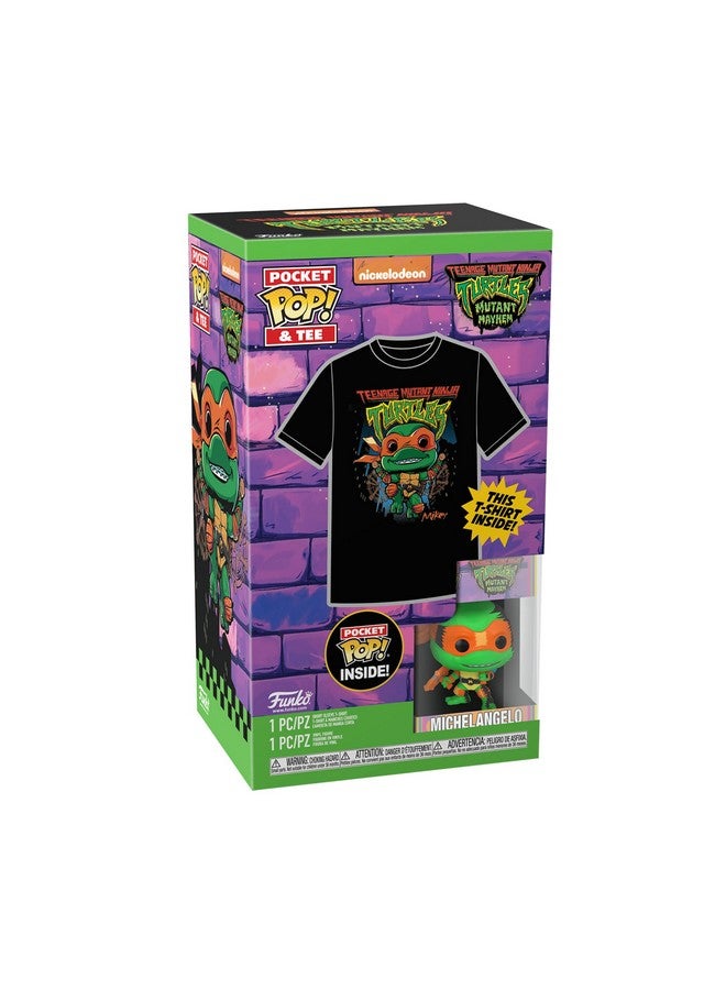 Funko Pocket Pop! & Tee: Teenage Mutant Ninja Turtles: Mutant Mayhem Michelangelo M - Image 3