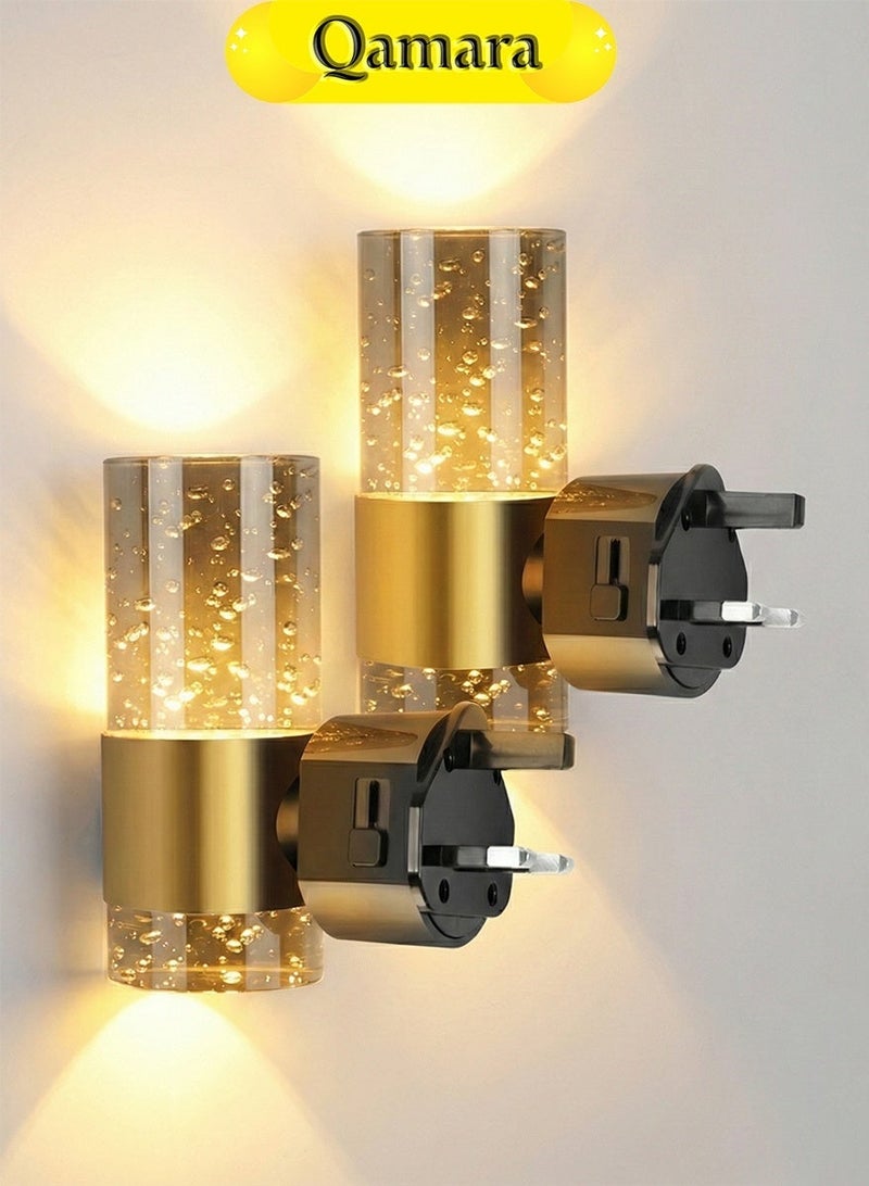 QAMARA LED Smart Wall Light Dusk to Dawn Crystal Decorative Night Lamp Wireless Bedside Light for Home Indoor Outdoor Daily Use - Image 1