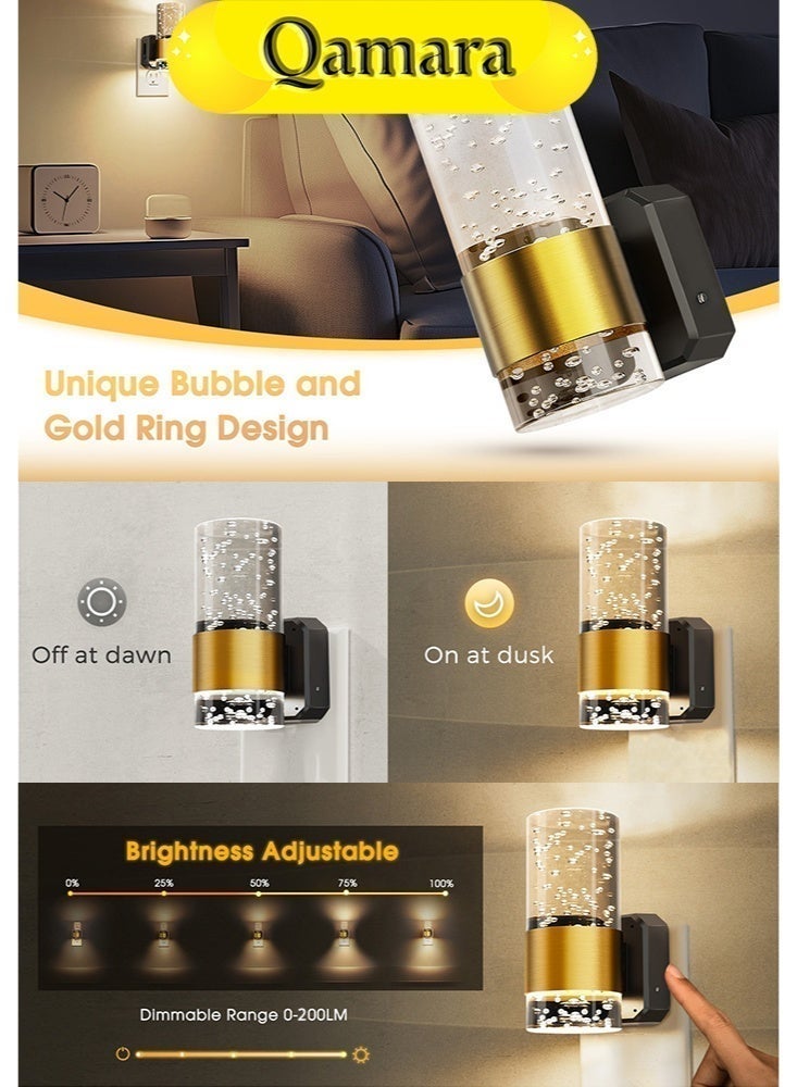 QAMARA LED Smart Wall Light Dusk to Dawn Crystal Decorative Night Lamp Wireless Bedside Light for Home Indoor Outdoor Daily Use - Image 4