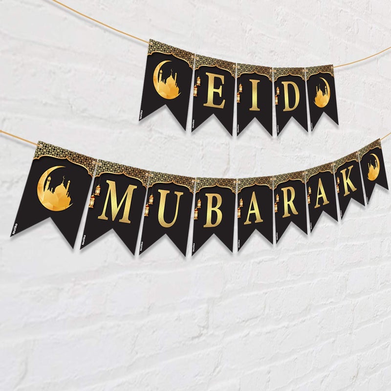 Festiko Eid Mubarak Banner - Eid Mubarak Decoration - Ramadan Party Decorations - 3.94 Inch - Image 4