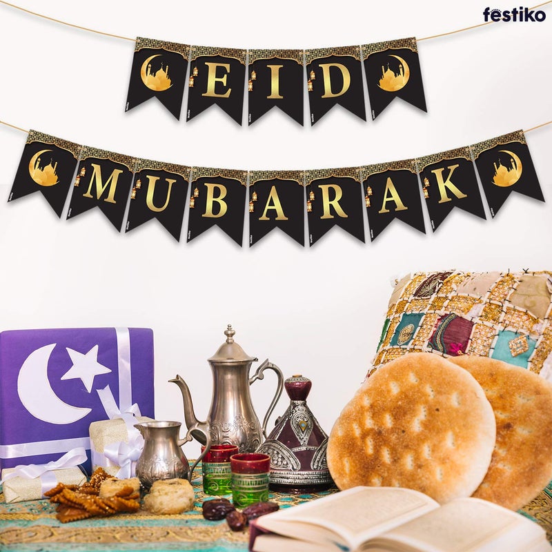 Festiko Eid Mubarak Banner - Eid Mubarak Decoration - Ramadan Party Decorations - 3.94 Inch - Image 5