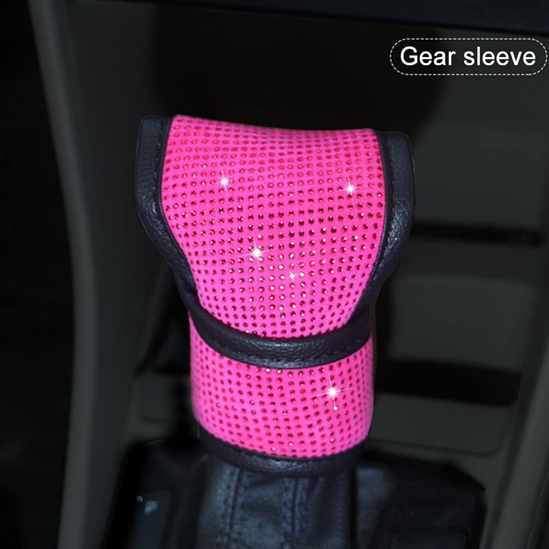 cheekyglo Car Ger Shift Kno Cover, Waterproof Soft Car Ger Shift Protective Cover Pink Diamond ling ling utomotive Interior Decor ccessories for Most Trucks Crs SUVs-#B - Image 1