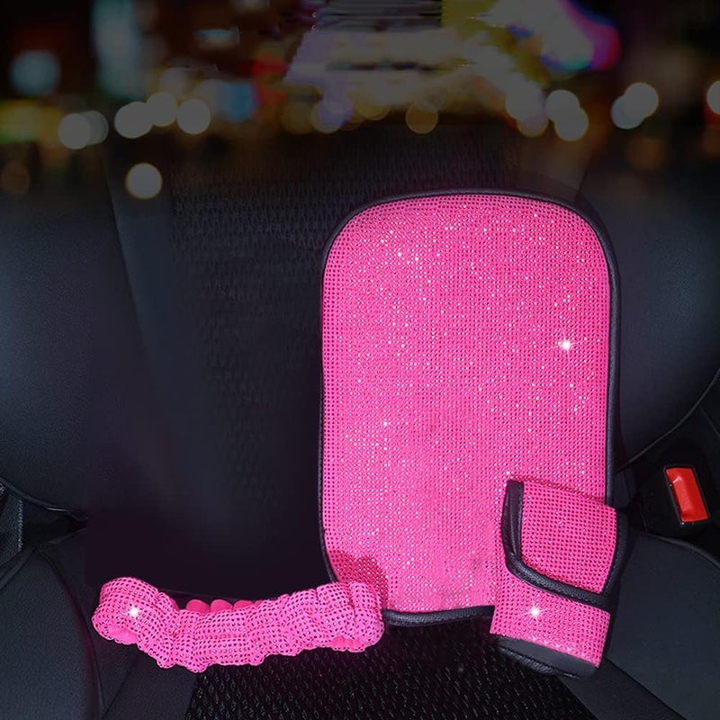 cheekyglo Car Ger Shift Kno Cover, Waterproof Soft Car Ger Shift Protective Cover Pink Diamond ling ling utomotive Interior Decor ccessories for Most Trucks Crs SUVs-#B - Image 4