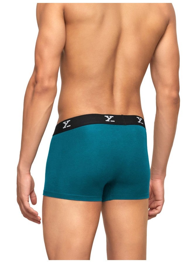 XYXX XYXX Men's Micro Modal Trunks - Ace Underwear for Men Pack of 3 (L; Twilight Blue+Deep Sea Blue+Grey)  - Image 3
