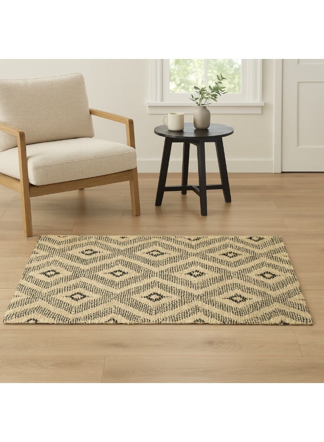 Indian handmade rug – a blend of jute, cotton and polyester - Image 1