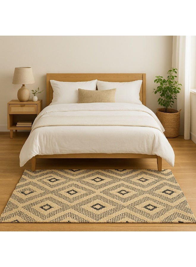 Indian handmade rug – a blend of jute, cotton and polyester - Image 2